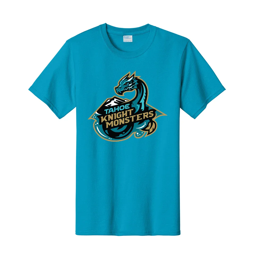 Tahoe Knight Monsters Turquoise Essential Primary Logo Tee