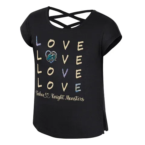 Tahoe Knight Monsters Colosseum Girls Ember Cross Back Tee - Black