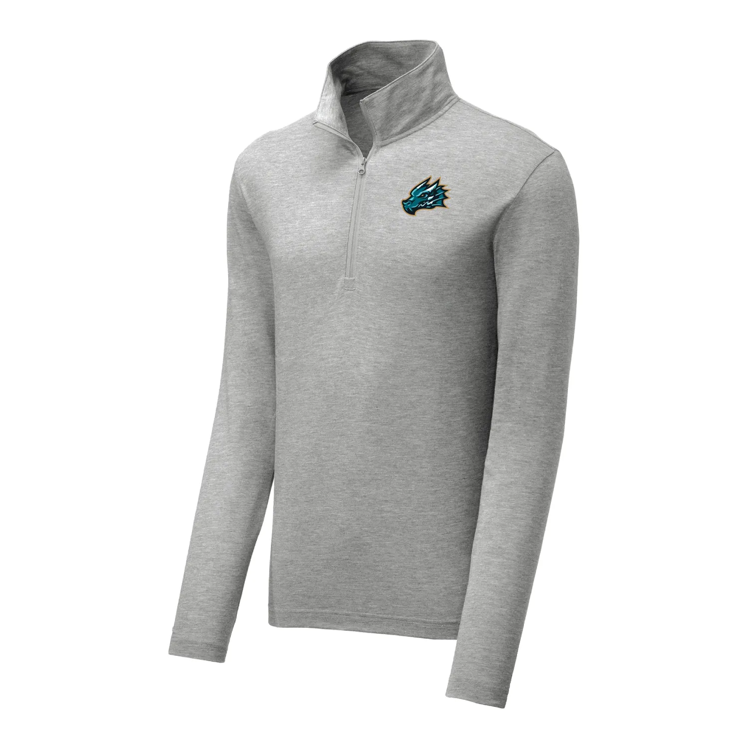 Tahoe Knight Monsters Light Heather Gray Tri-Blend Wicking 1/4-Zip Pullover