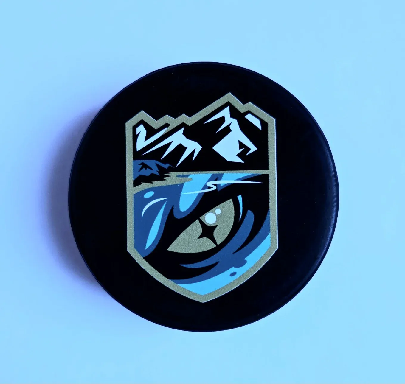 Tahoe Knight Monsters Shield Scene Logo Puck