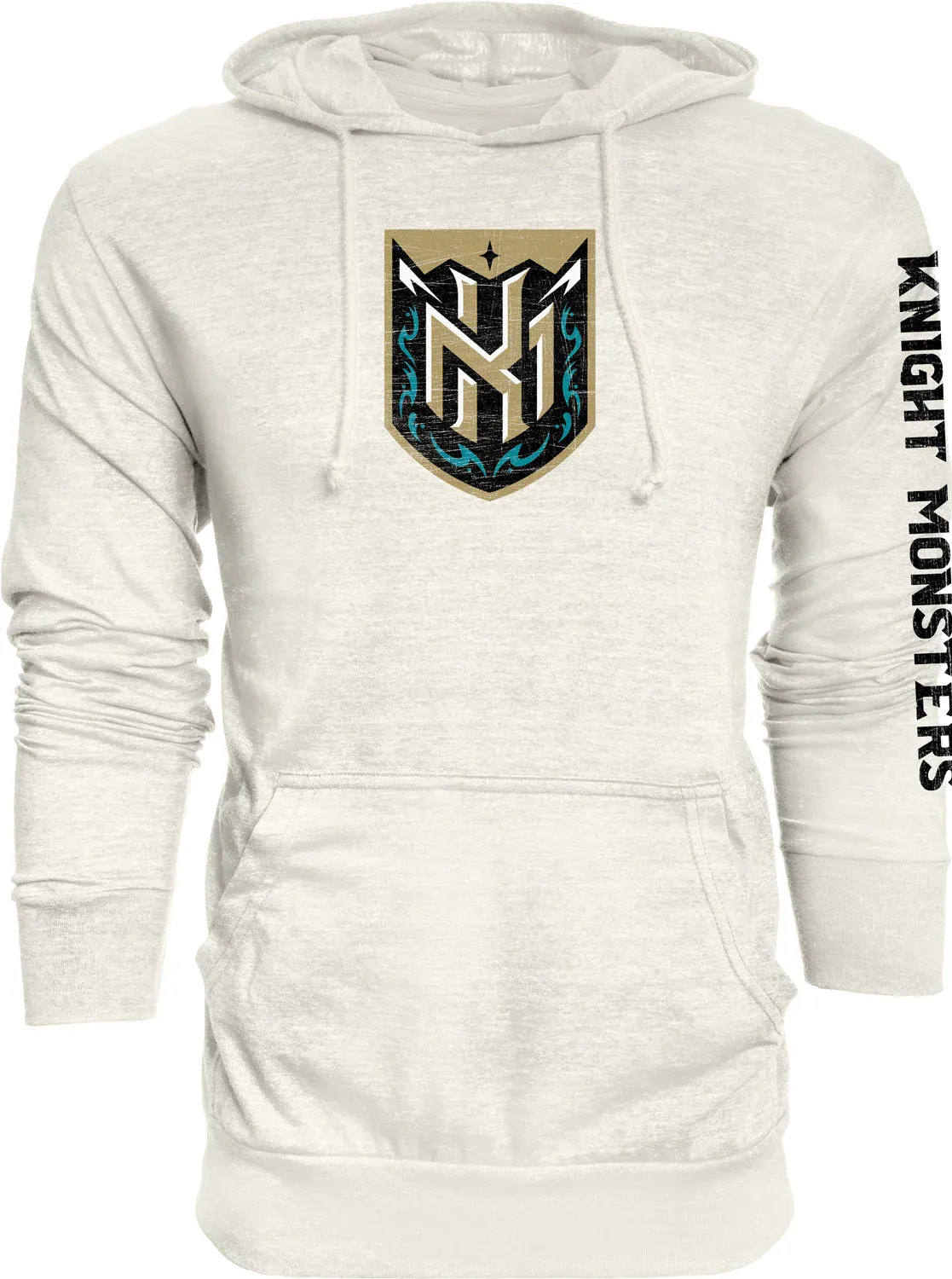 Tahoe Knight Monsters Oatmeal Triblend Hooded LS T-Shirt