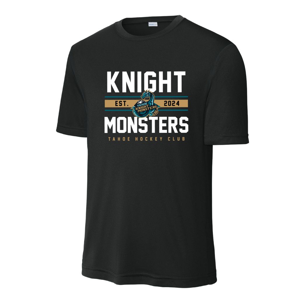 Knight Monsters Black Stripes Text 17 T-Shirt