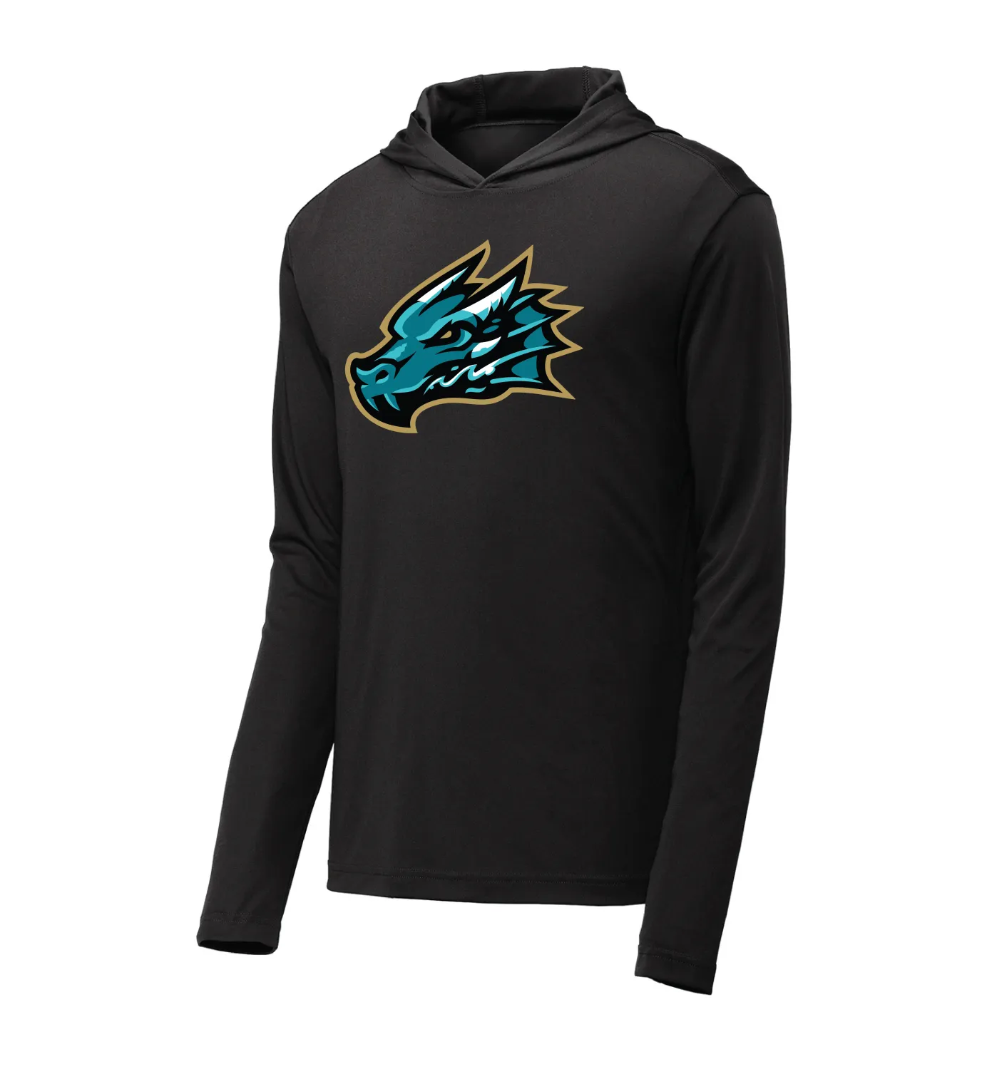Tahoe Knight Monsters Black Triblend Monster Head Hooded Long Sleeve Shirt
