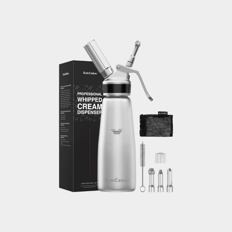 Whipped Cream Dispenser, Aluminium Cream Whipper 500mL (N20 Cartridge not included)