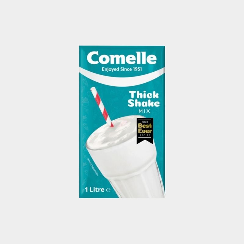 Comelle Thick Shake Mix 1 Litre | Ready to Use Milkshake Base for cafés &amp; Catering