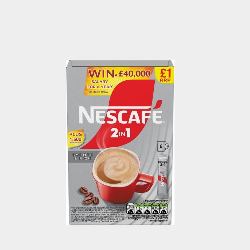 Nescafé 2 in 1 6 x 9g x 1 54g