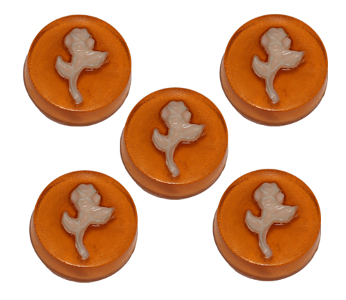 Two Toned Raised Rose Round