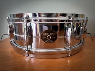 Gretsch 4160 Chrome Over Brass Snare Drum 14x5 - 1970s