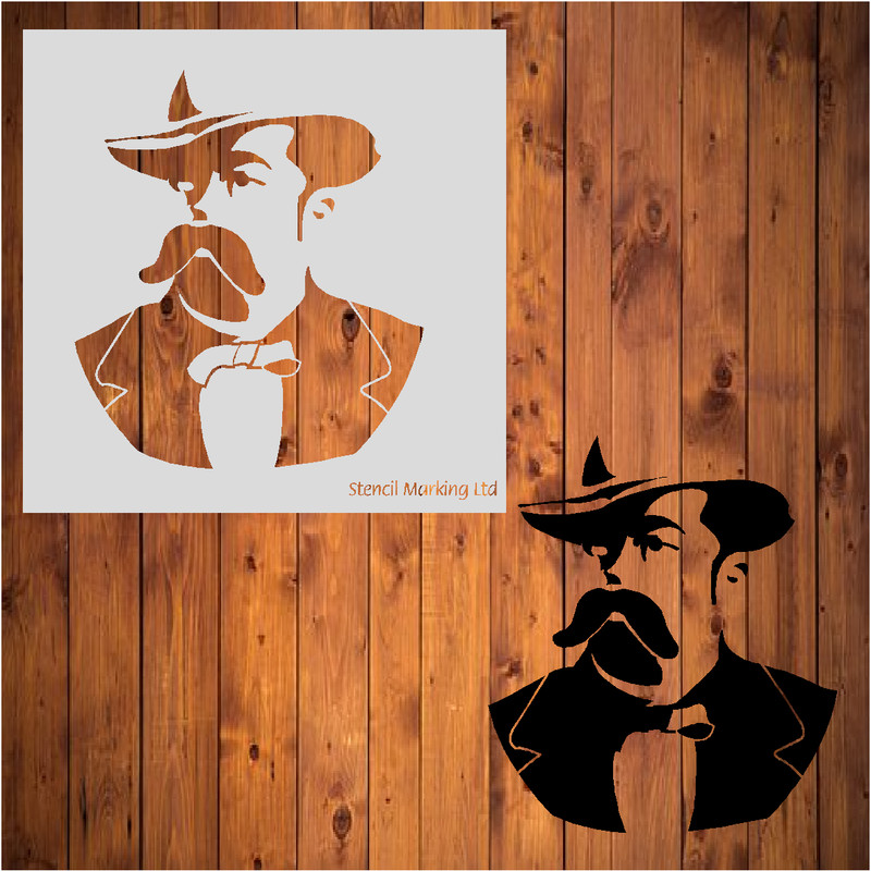 Jack Daniel  Face Stencil Type 2