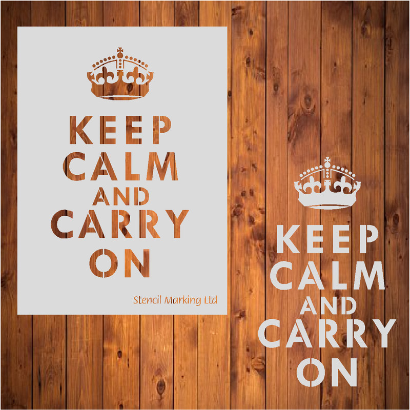 KEEP CALM CARRY ON  Stencil