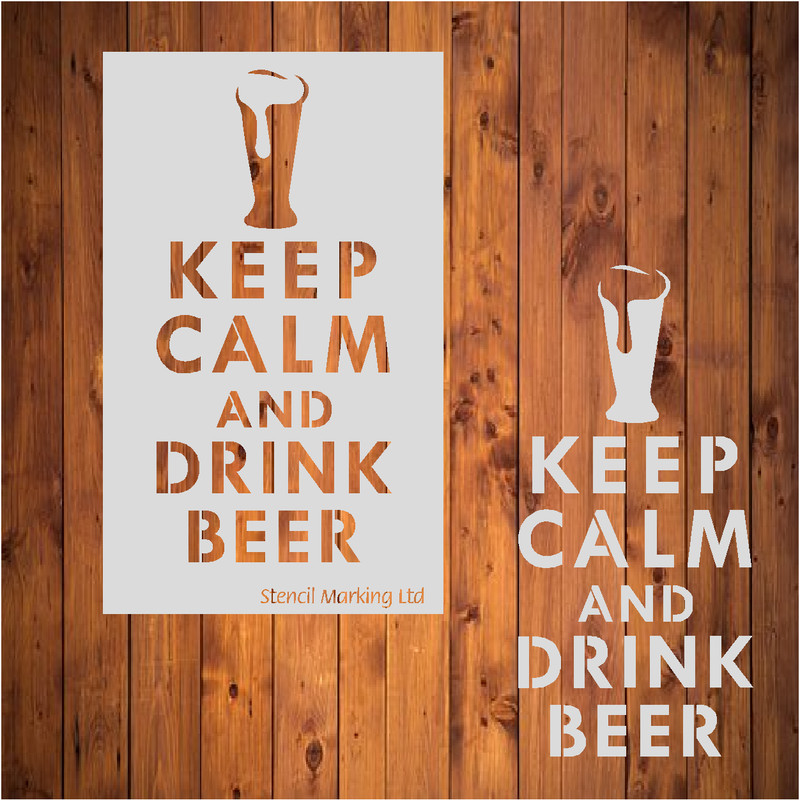 KEEP CALM DRINK BEER  Stencil