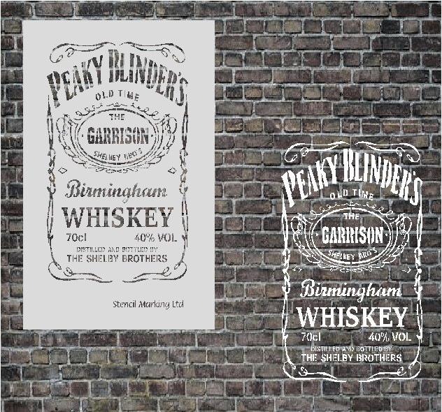 Peaky Blinders Whiskey   Stencil