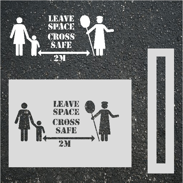 2 PC SOCIAL DISTANCE STENCIL 3