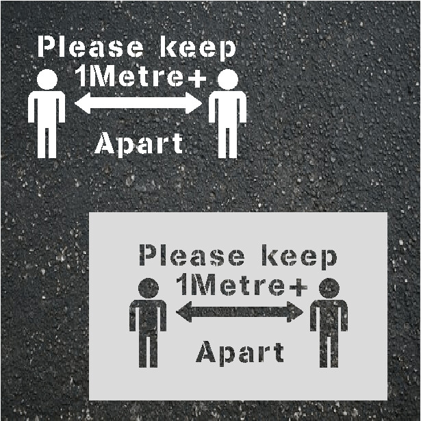 SOCIAL DISTANCE STENCIL 1