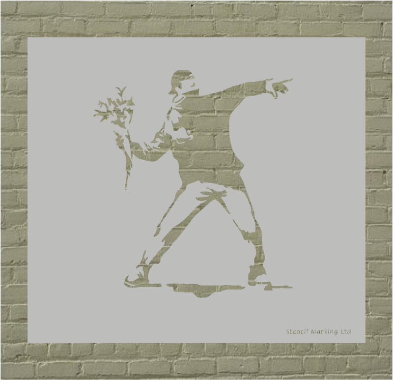 Man throwing flowers