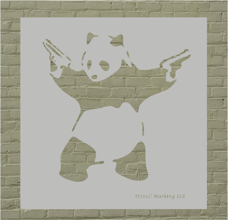 Banksy Pandamonium Stencil