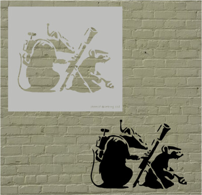 Banksy Mount up Stencil