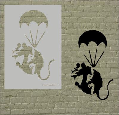 Banksy Paratrooper Stencil
