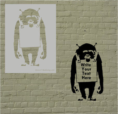 Banksy Monkey Stencil