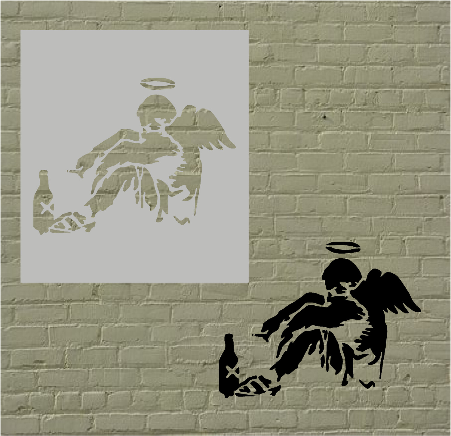 Banksy Fallen Angel Stencil