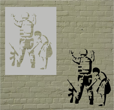Banksy Girl Soldier Stencil