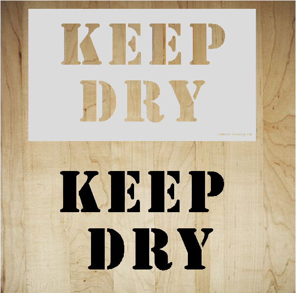 KEEP DRY  Stencil