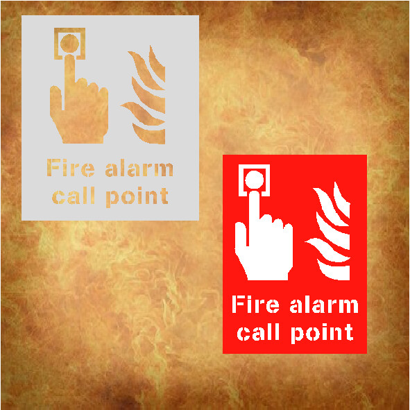 Fire Alarm Point  Stencil