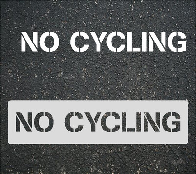 NO CYCLING Stencil