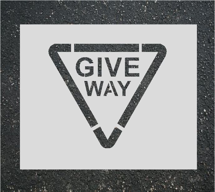 GIVE WAY STENCIL