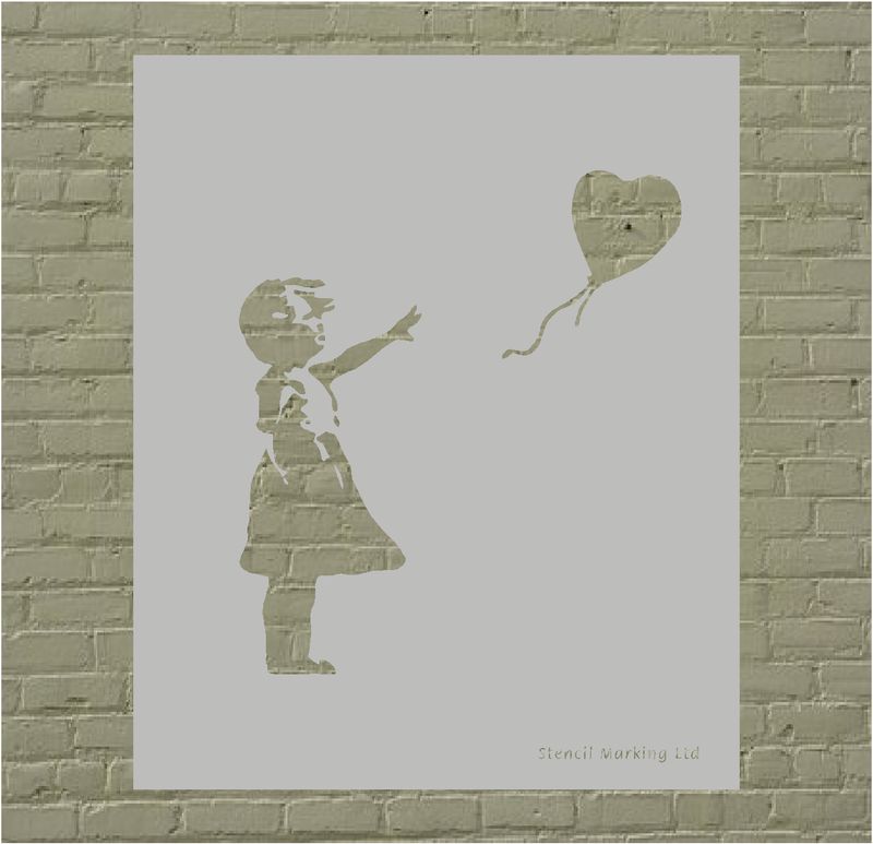 Banksy Girl With  Balloon Stencil