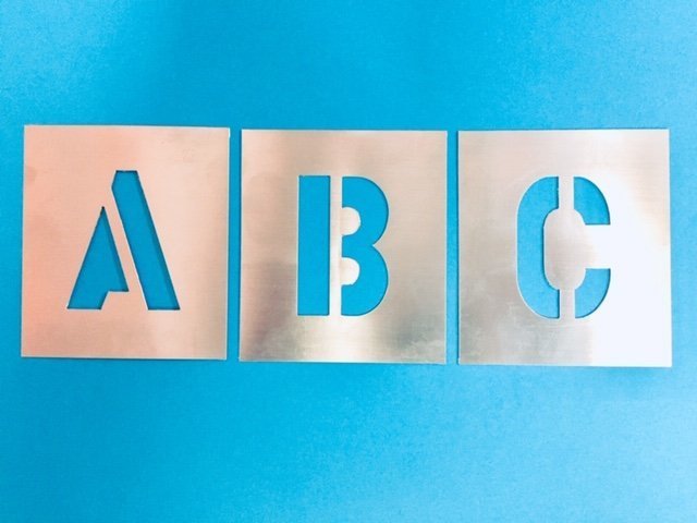 A - Z  ZINC LETTER STENCIL SET
