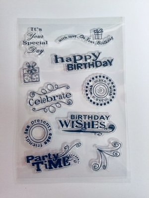 Clear Stamp Birthday 10 Piece