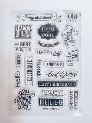 Clear Stamp Birthday 20 Piece