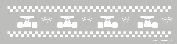 Racing Car  Border  Stencil