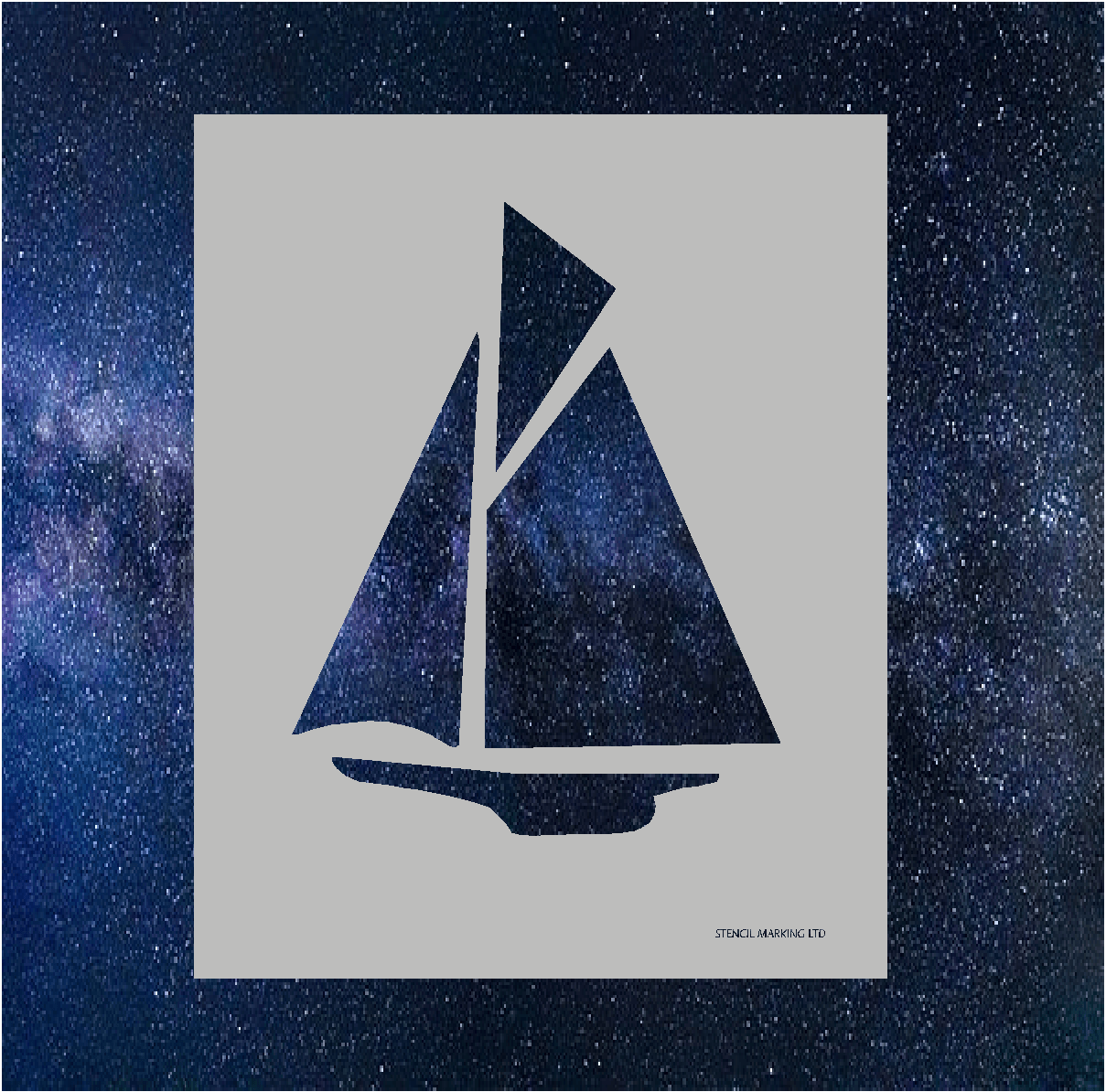Sailing Boat Stencil
