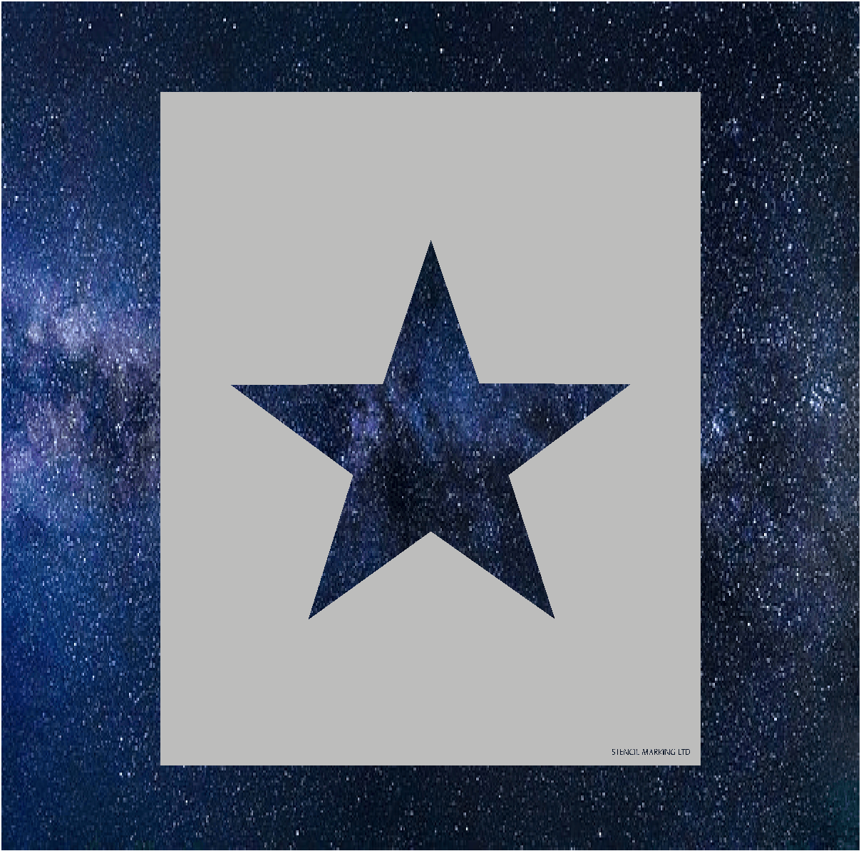 Galaxy Star Stencil