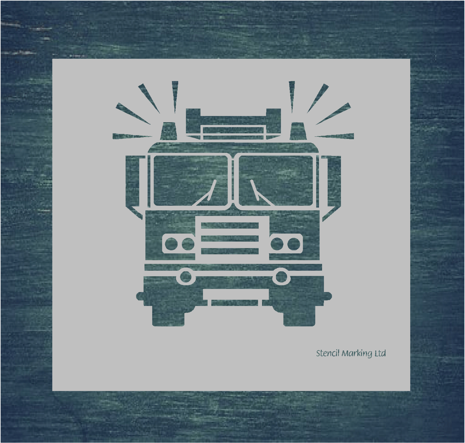 Fire Engine  Stencil