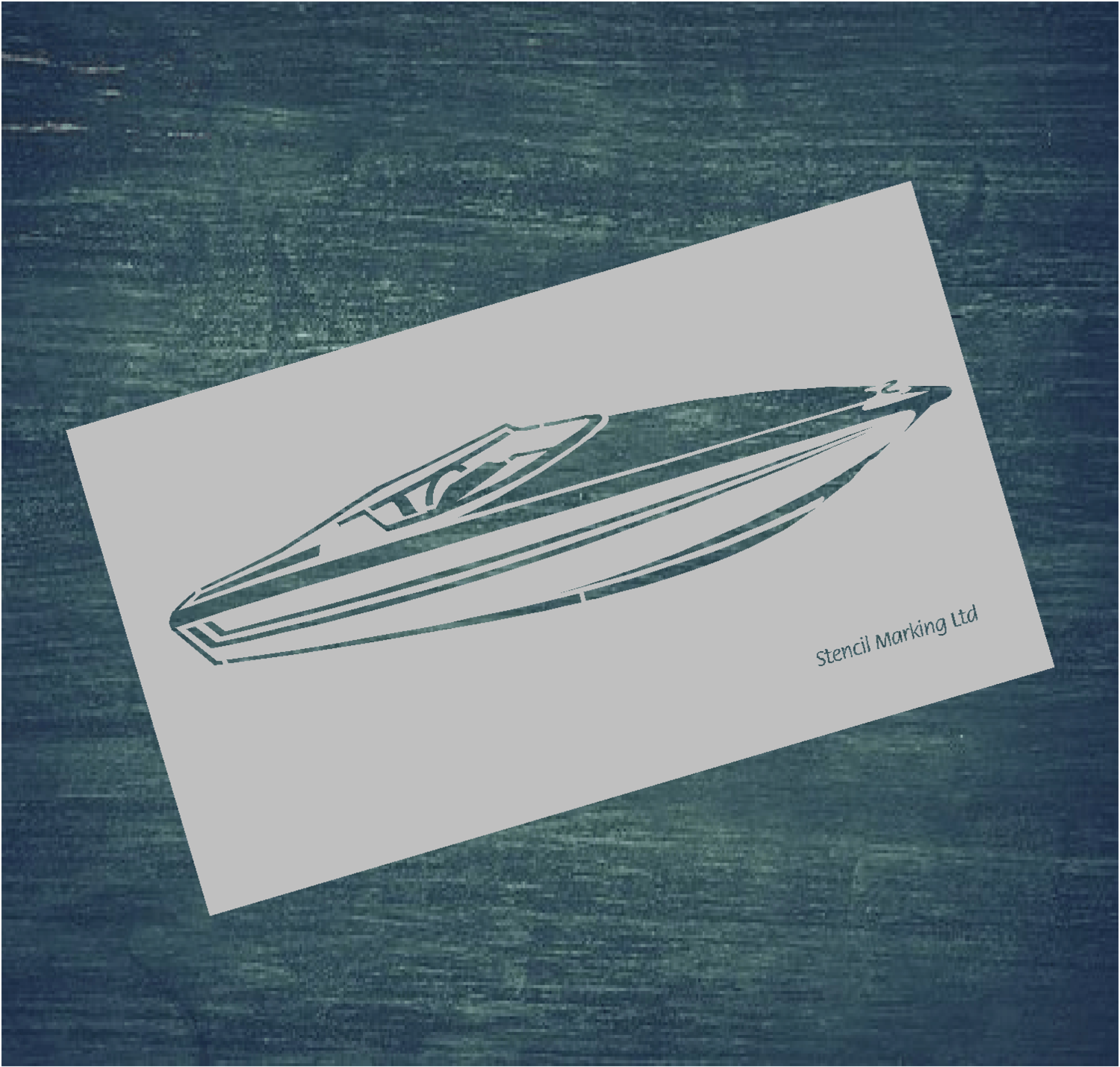 Speed Boat  Stencil