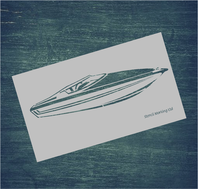 Speed Boat Stencil