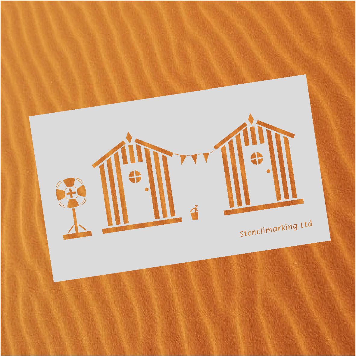 Beach Hut Stencil