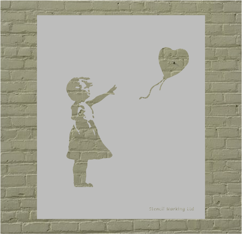 Banksy Girl With  Balloon Stencil