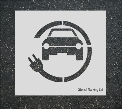 ELECTRIC VEHICLE CHARGE POINT TYPE 2 STENCIL
