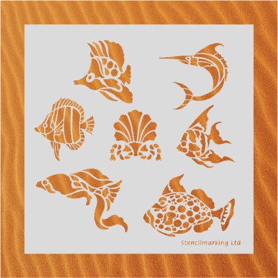 Sea Fish Stencil