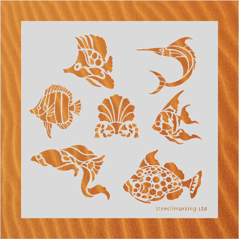 Sea Fish    Stencil