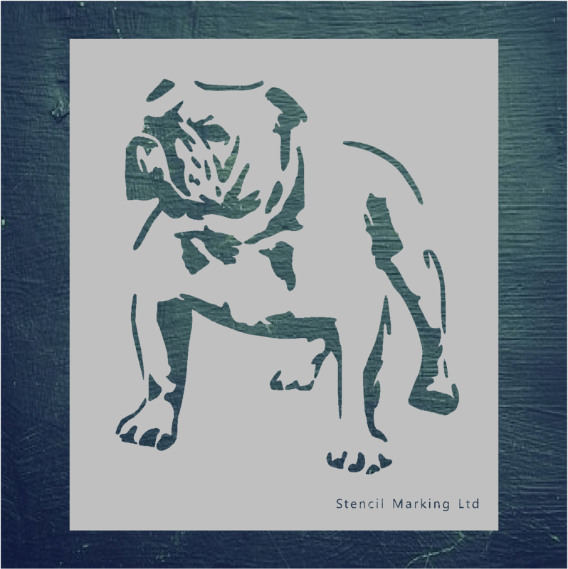 Bull Dog  Stencil