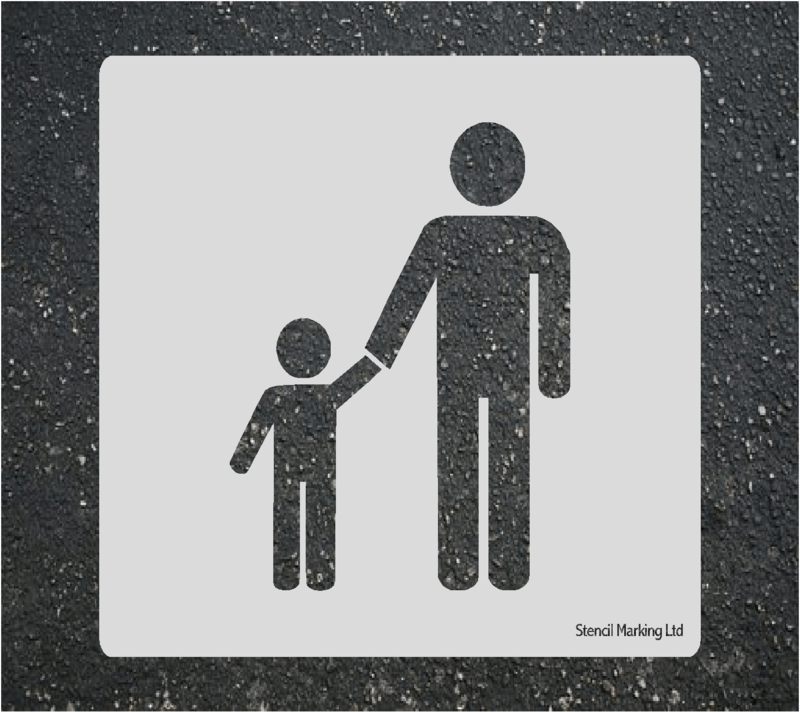 PARENT CHILD  PARKING Stencil