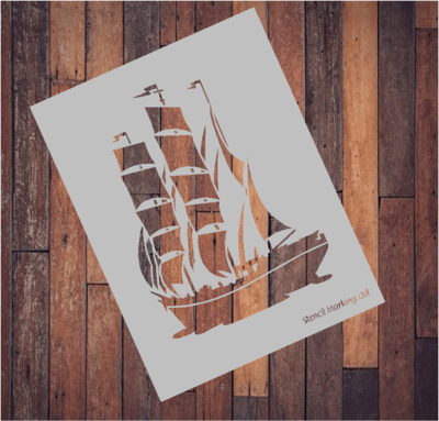 Galleon Ship Stencil