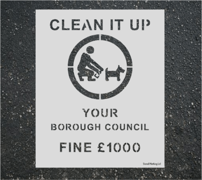 CLEAN IT UP WITH YOUR COUNCIL NAME Stencil