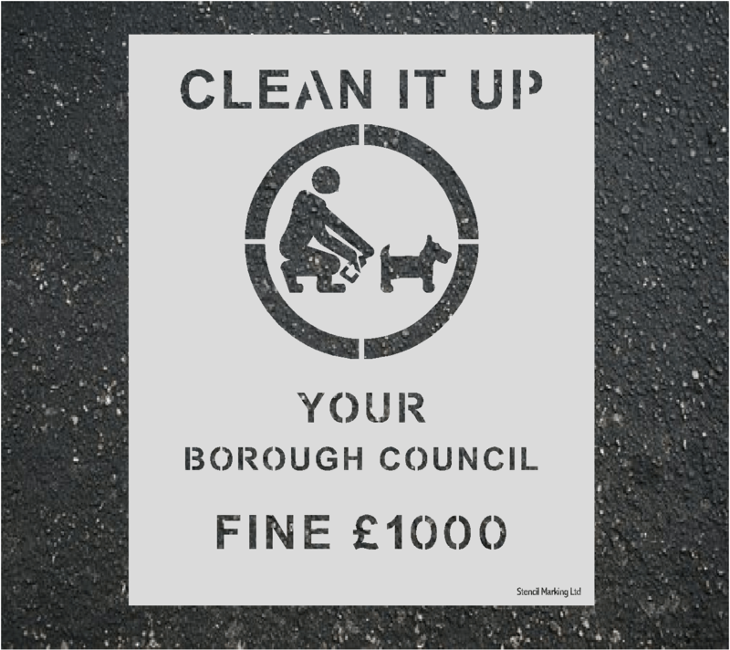 CLEAN IT UP WITH  YOUR COUNCIL NAME Stencil