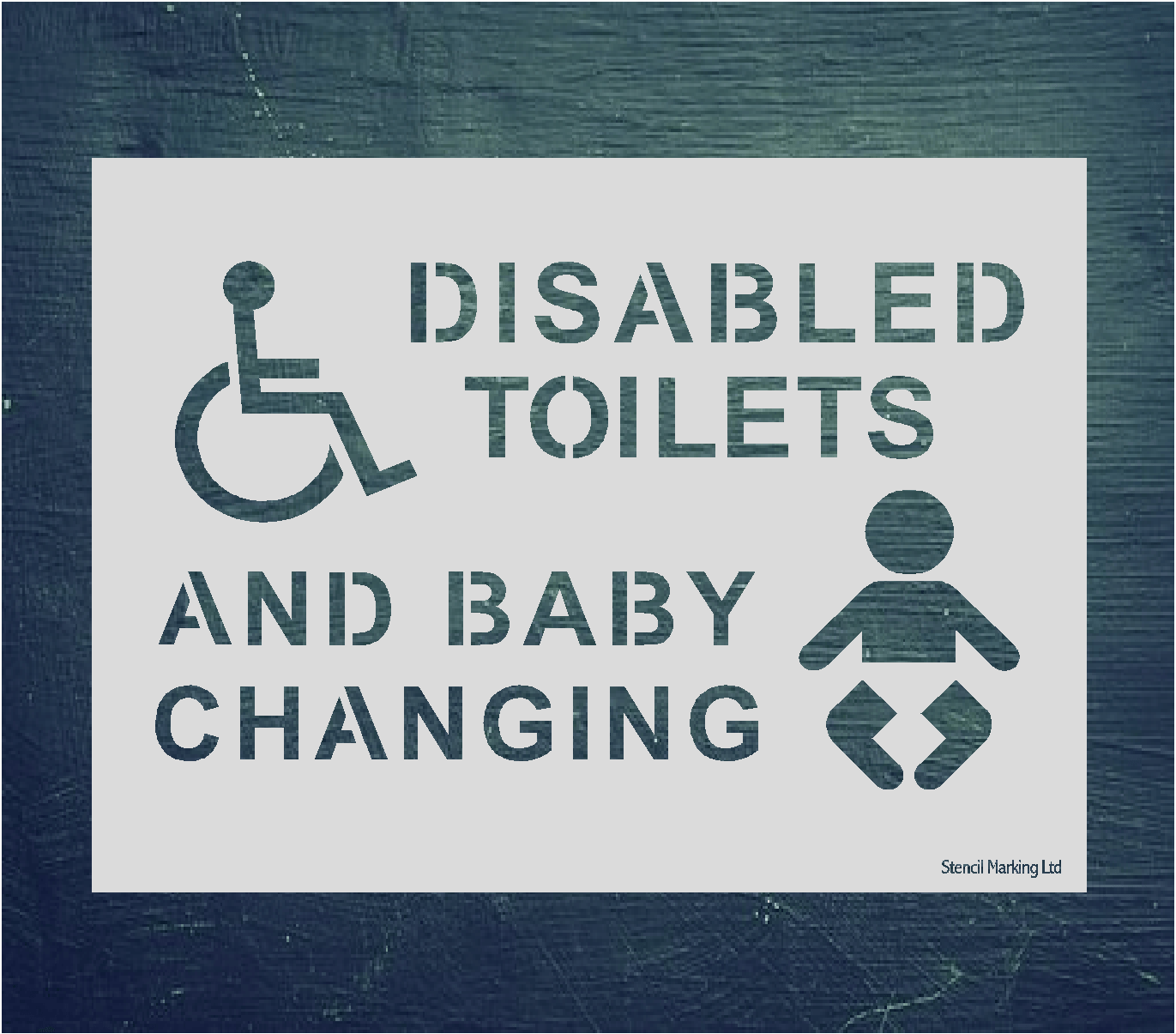 DISALED AND BABY CHANGE  Stencil